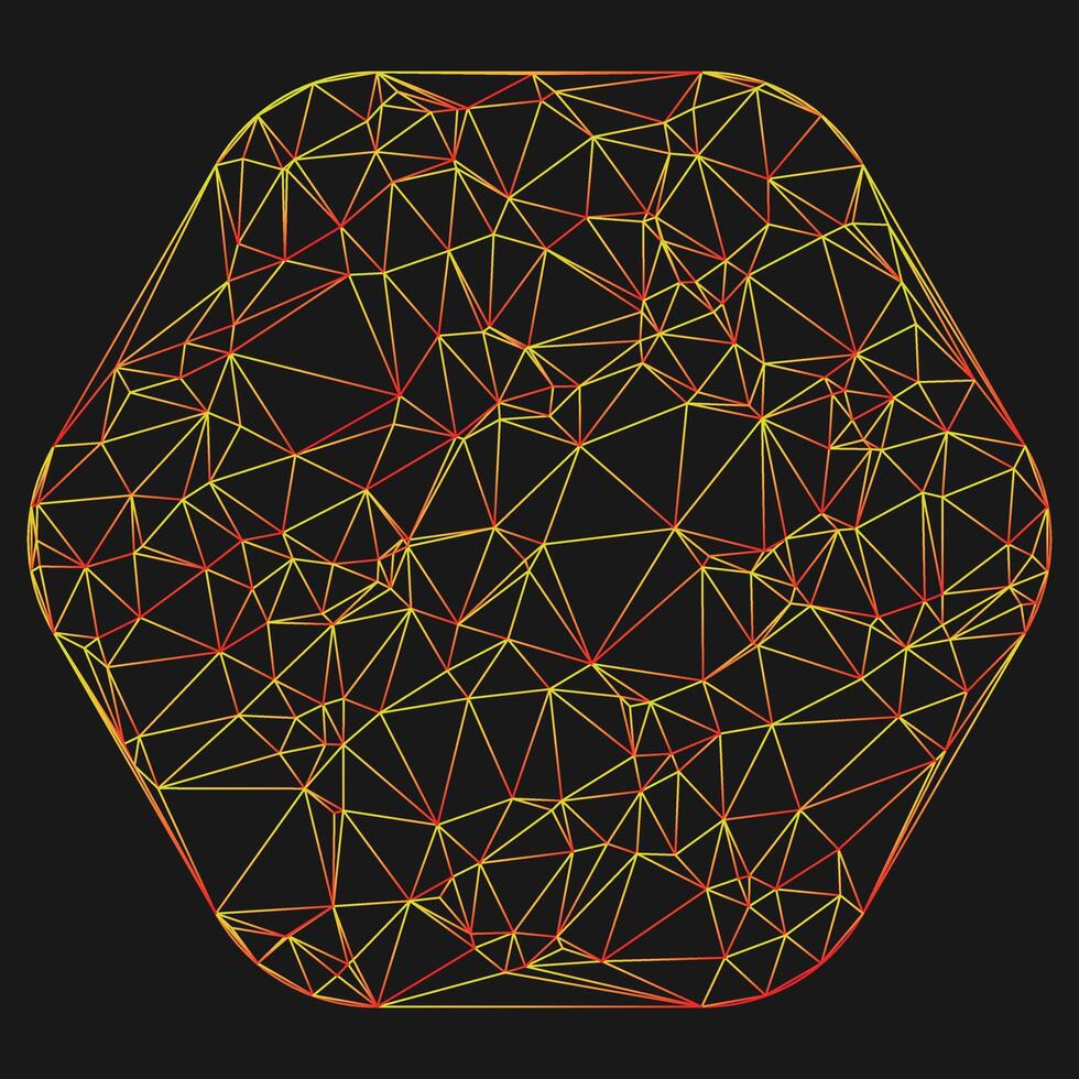 creative abstract shape and outline with a black background vector
