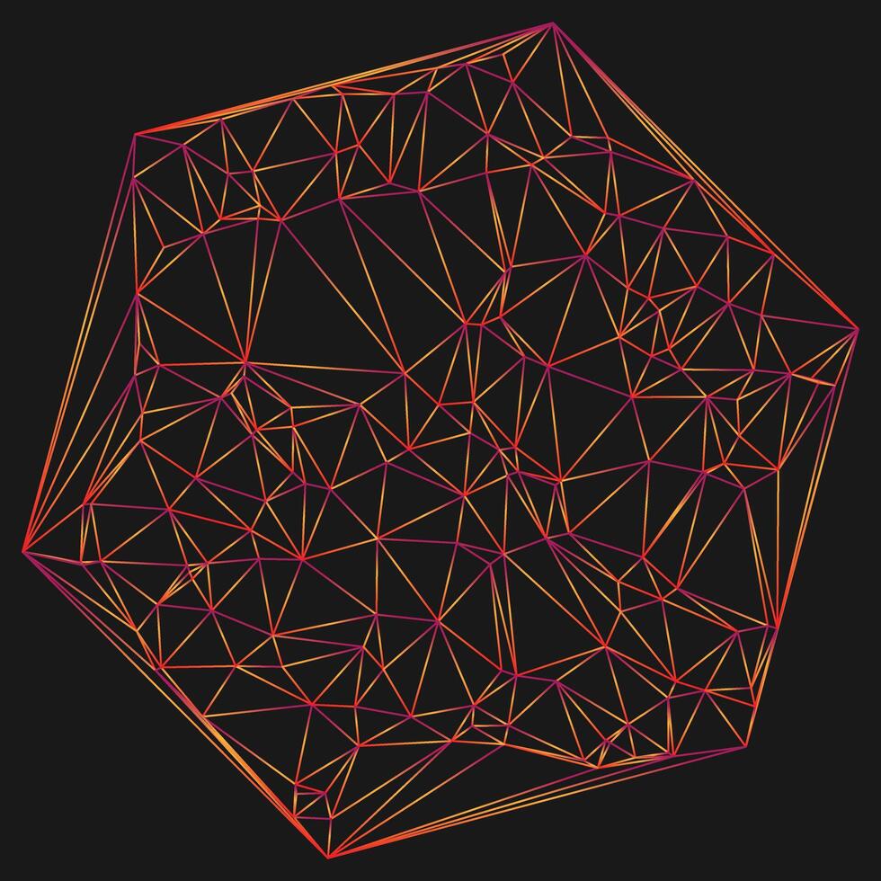 creative abstract shape and outline with a black background vector
