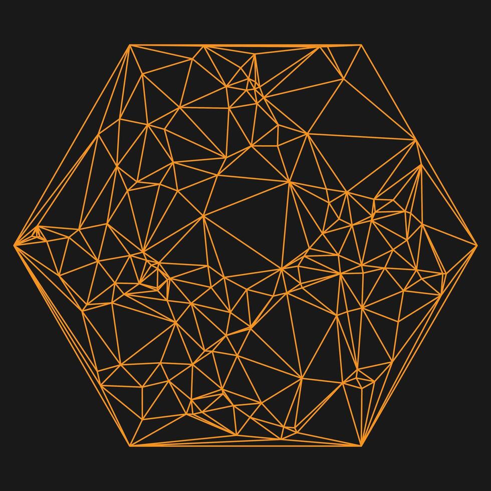 creative abstract shape and outline with a black background vector