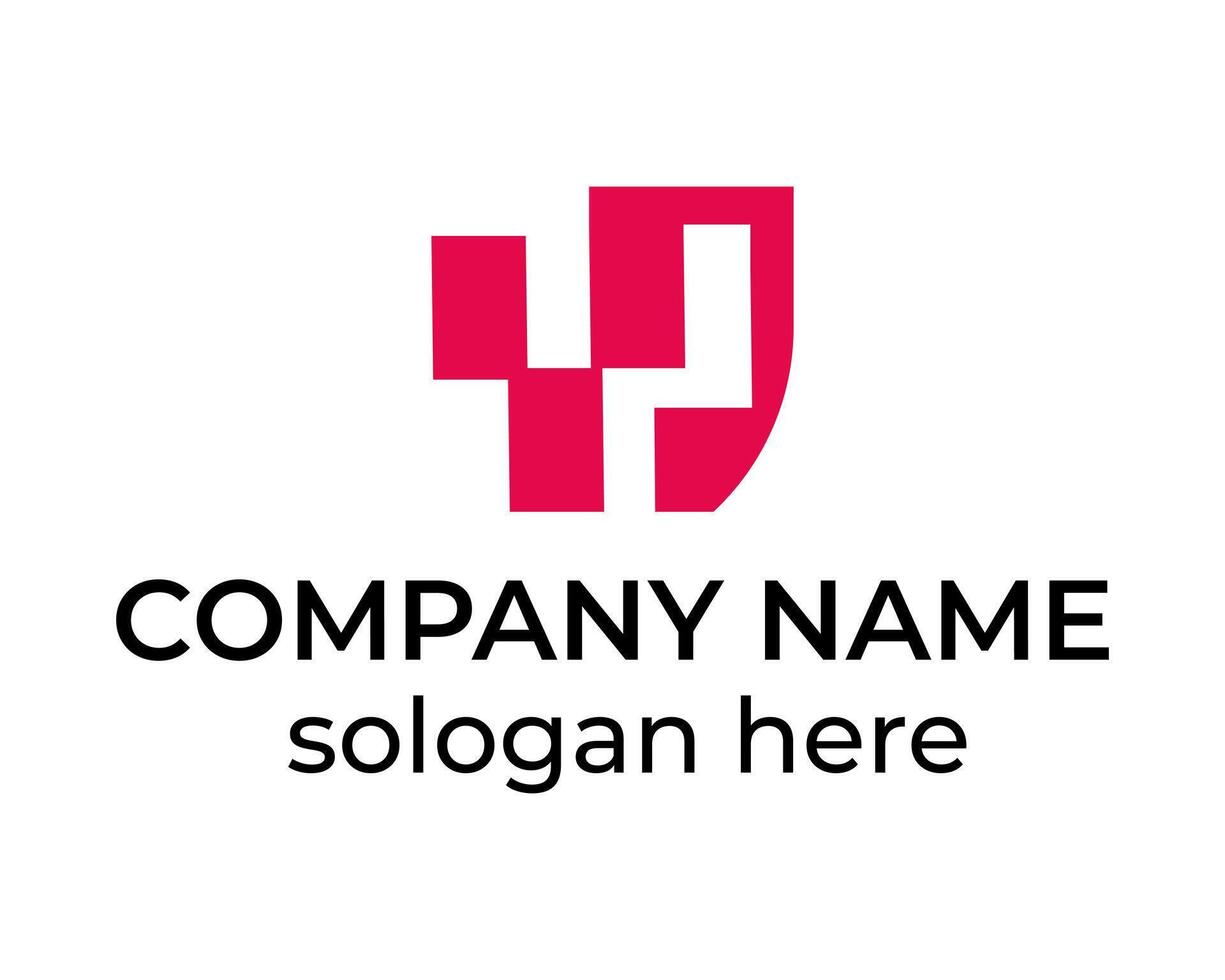 U tech and technology logo design vector