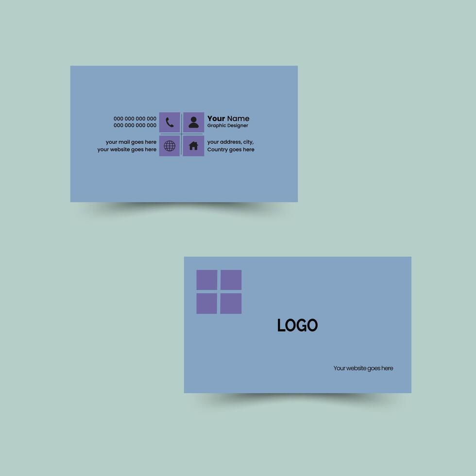 Creative modern name card and business card vector