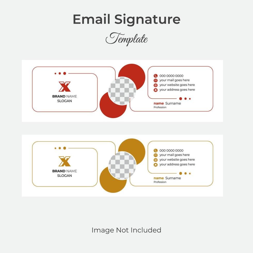 Email signature template or email footer and personal social media cover design vector