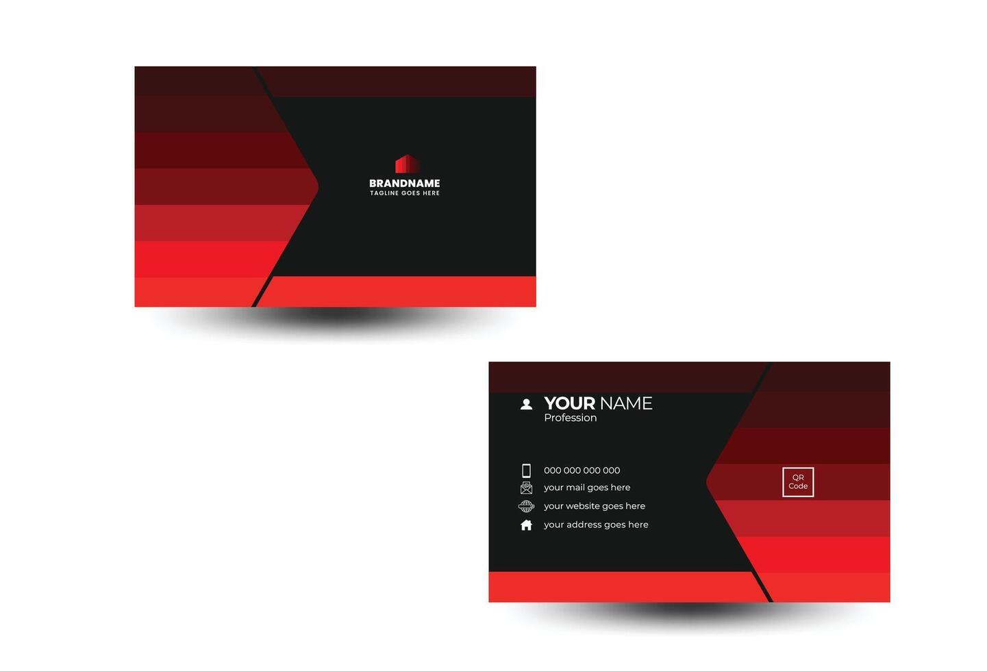 Creative modern name card and business card vector