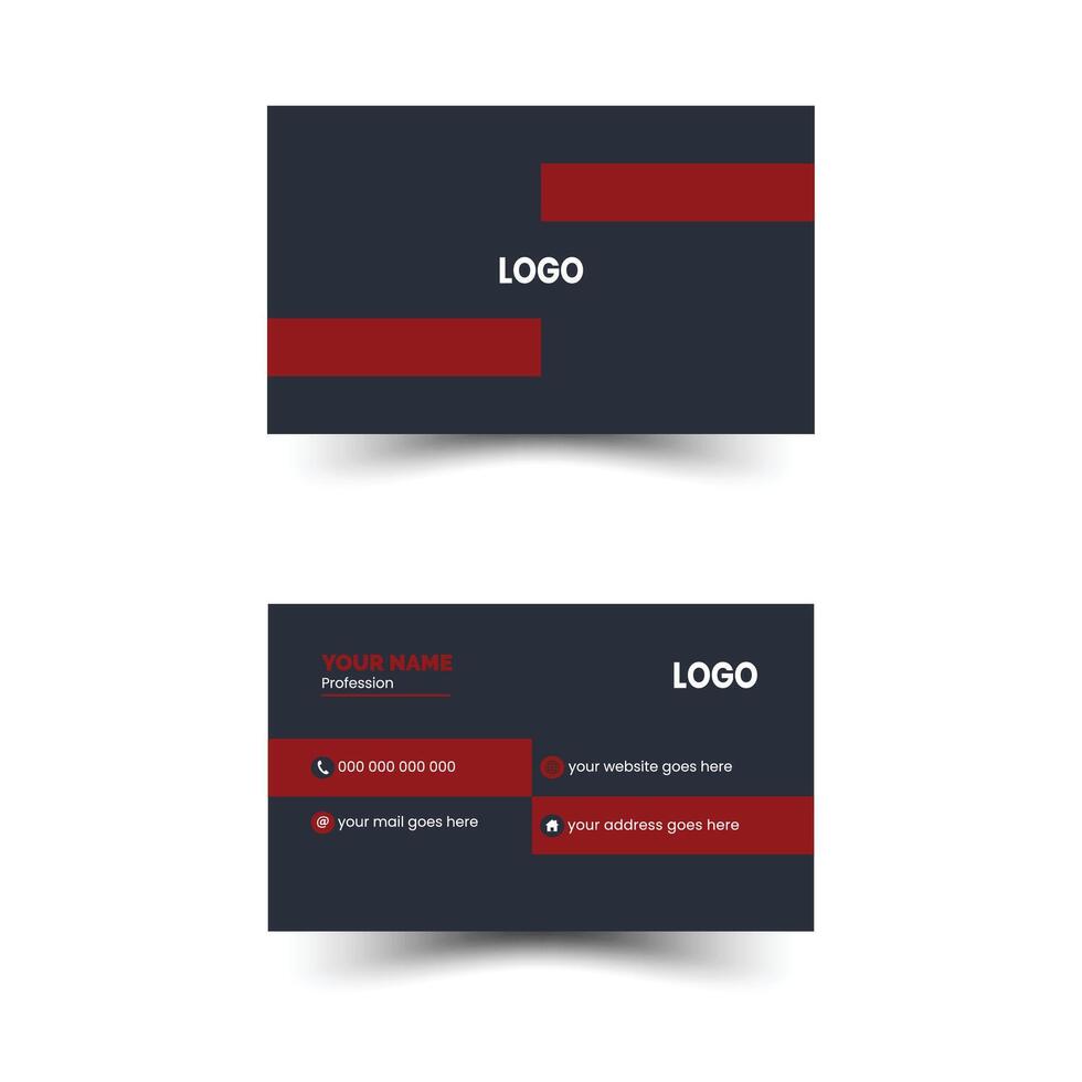 Creative modern name card and business card vector