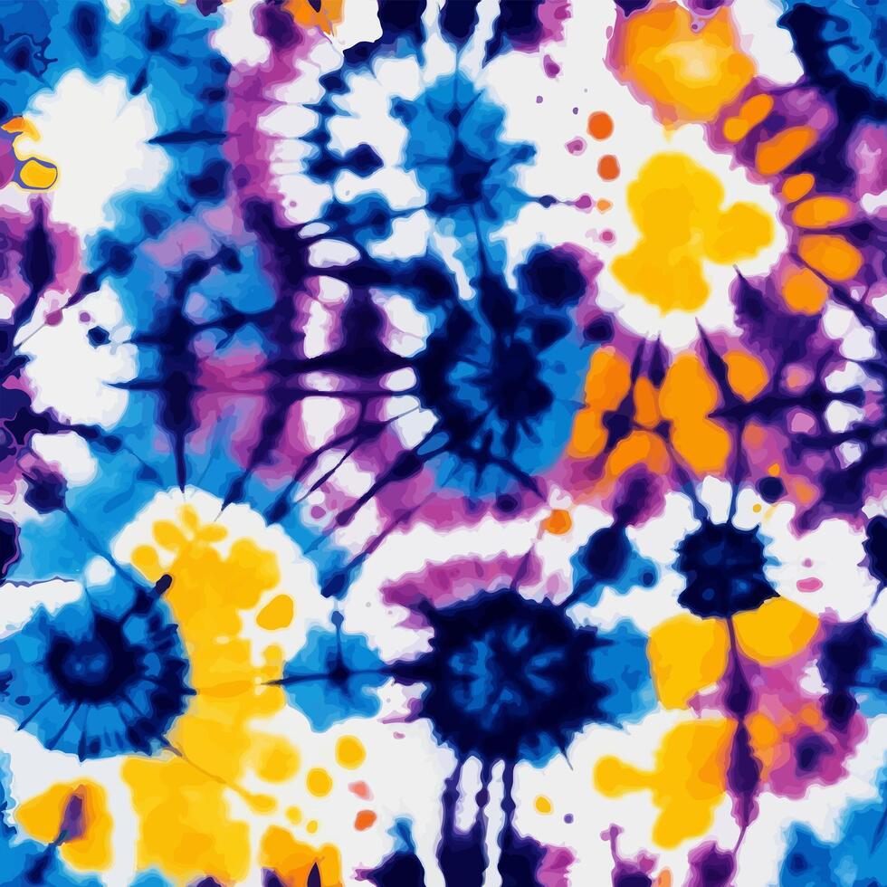 Bright tie dye seamless pattern vector
