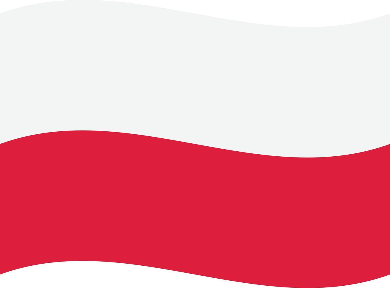 Waving Poland flag . Flag of Poland . Polish flag . illustration vector
