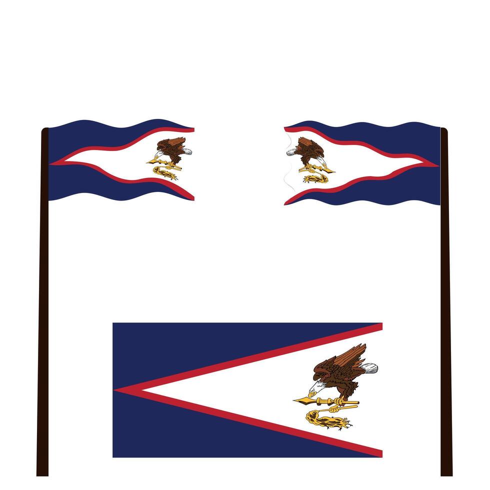 American Samoa flag simple illustration for independence day or election vector