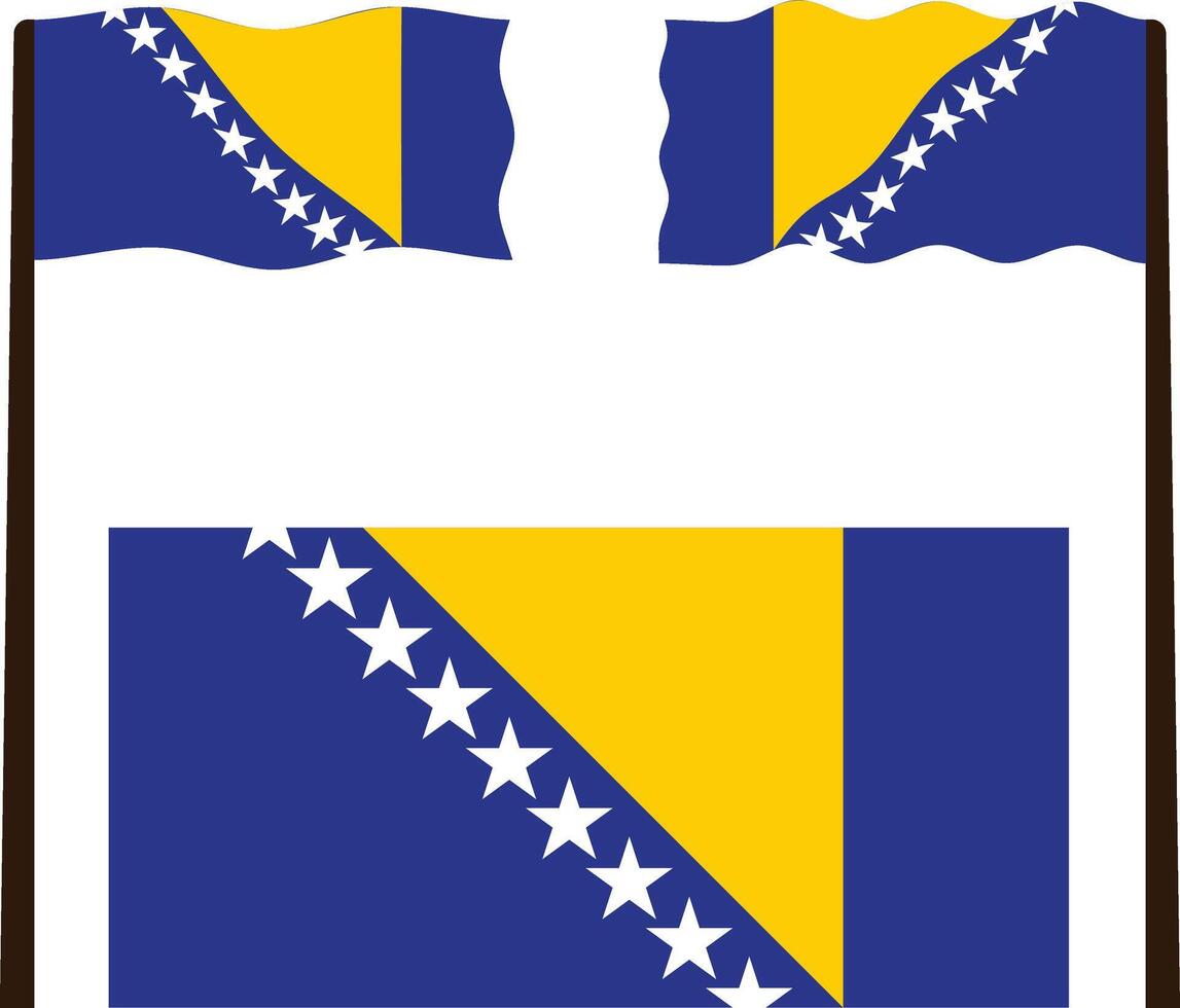 Bosnia and Herzegovina Europe Flag vector