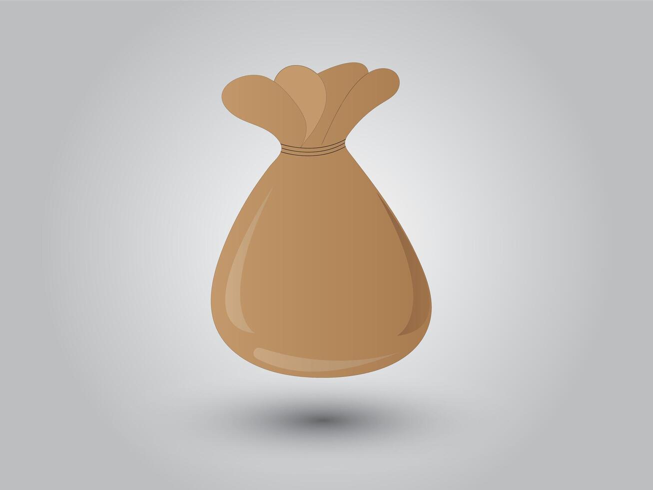A bag of cash for transaction vector
