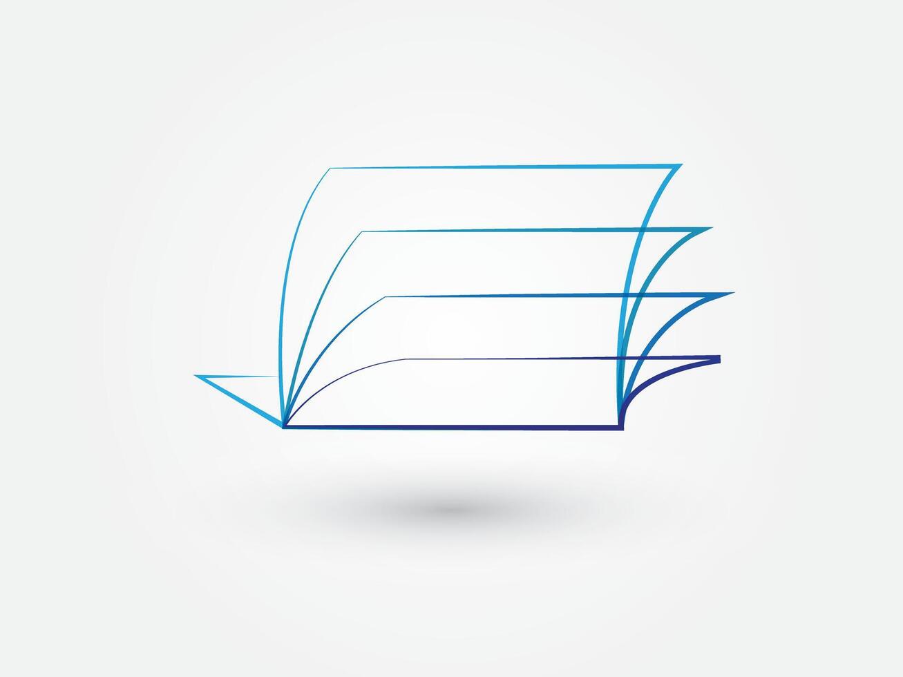 A blue open book logo illustration vector