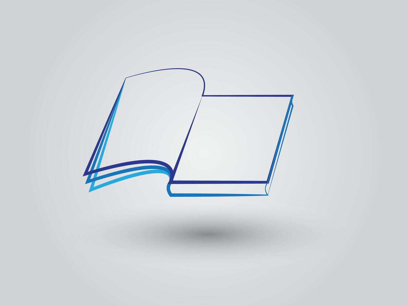 A colorful open book logo for library illustration vector
