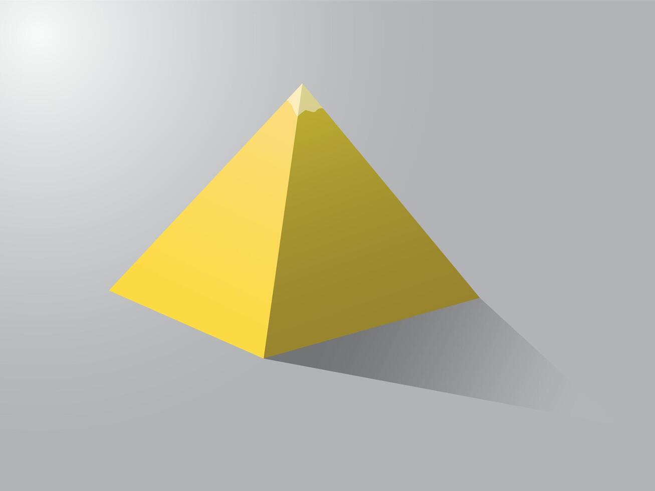 Cool golden pyramid of Cairo in desert on foggy weather vector