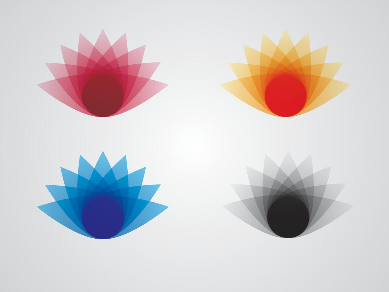 Colorful lotus flower design in white background for decoration and greeting card vector