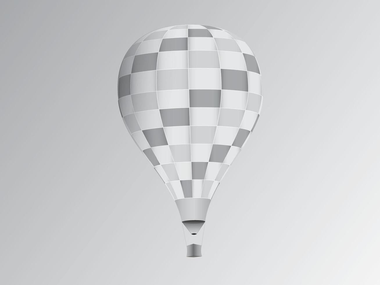A black and white pattern design hot air balloon in the sky illustration vector