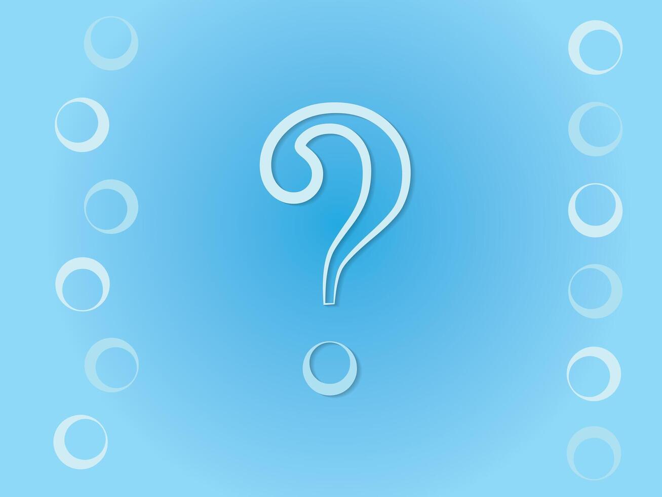 A white question mark sign for query on blue background illustration vector