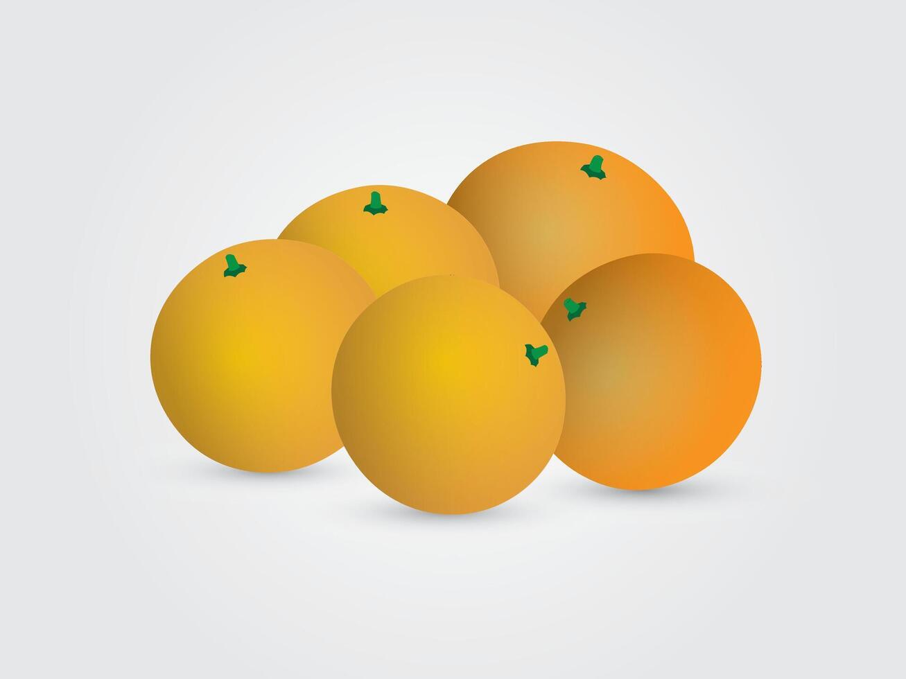 A group of sweet oranges on white background illustration vector