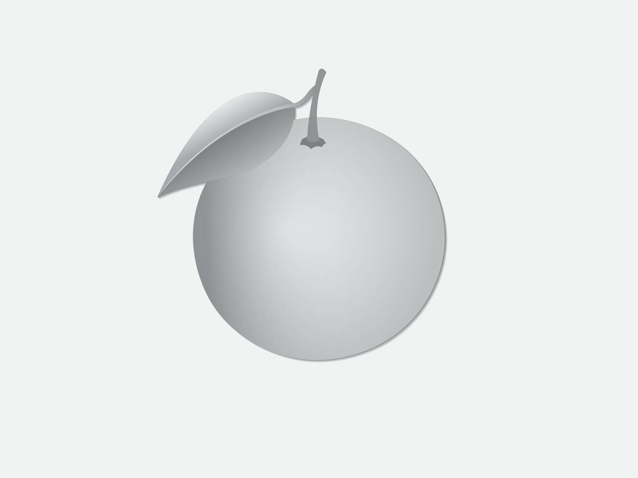 A black and white orange fruit on white paper page illustration vector