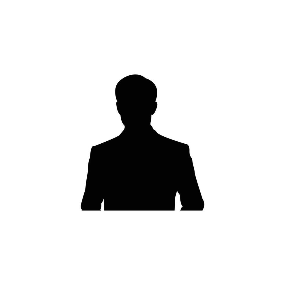 black colour business man icon vector