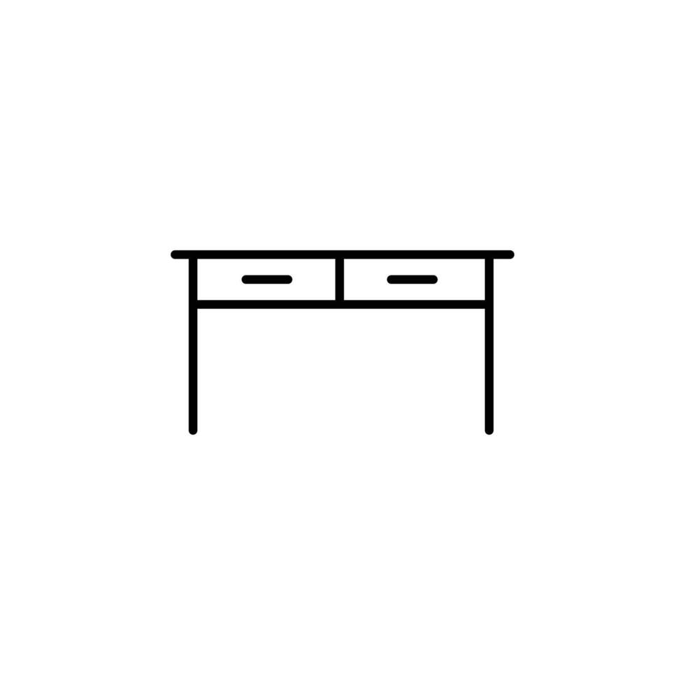 Furniture and home interior elements - thin line web icon set. vector