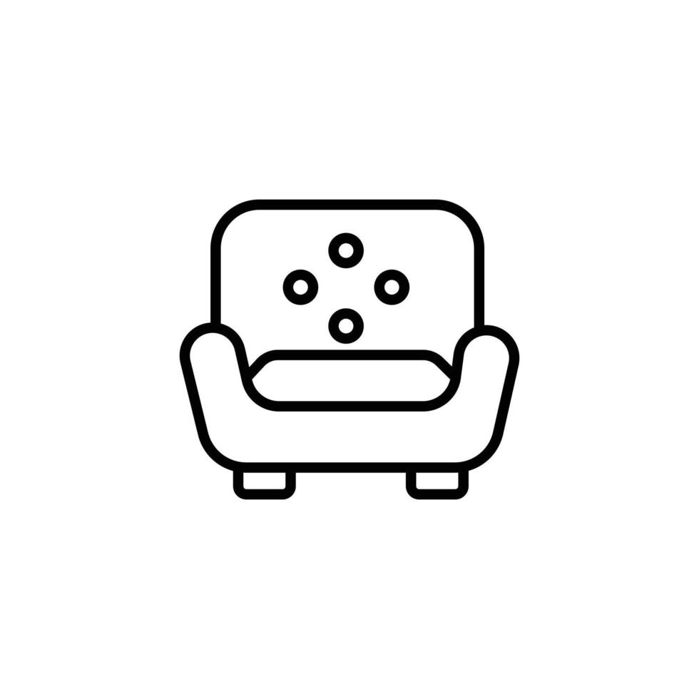 Furniture and home interior elements - thin line web icon set. vector