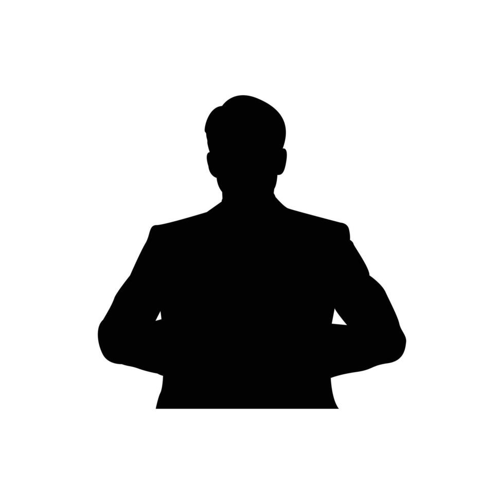 black colour business man icon vector