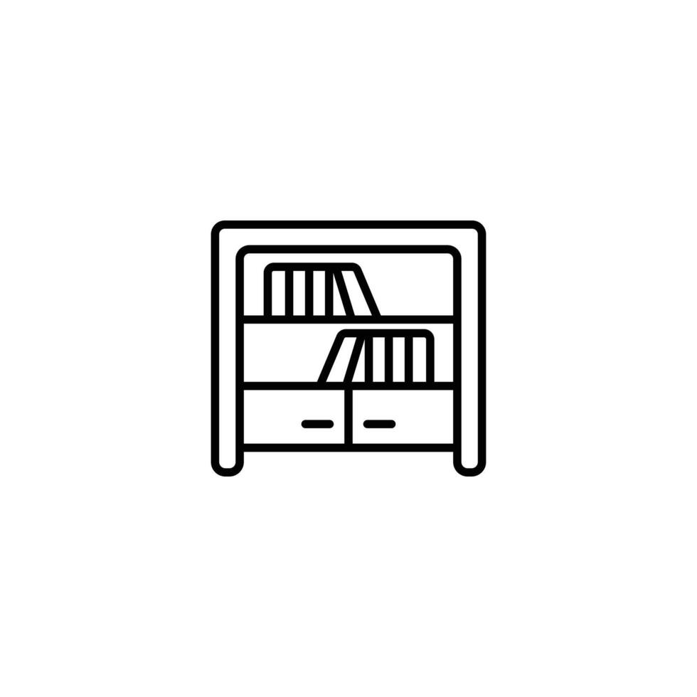 Furniture and home interior elements - thin line web icon set. vector