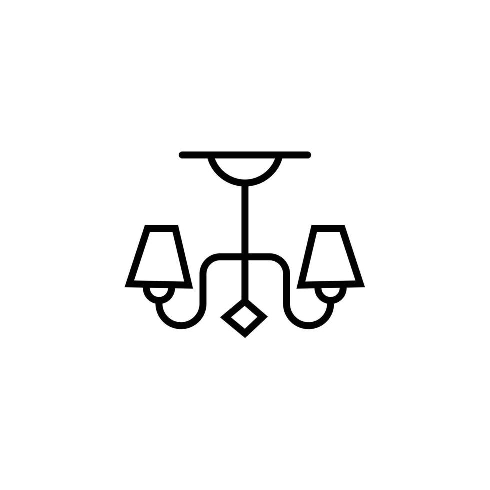 Furniture and home interior elements - thin line web icon set. vector