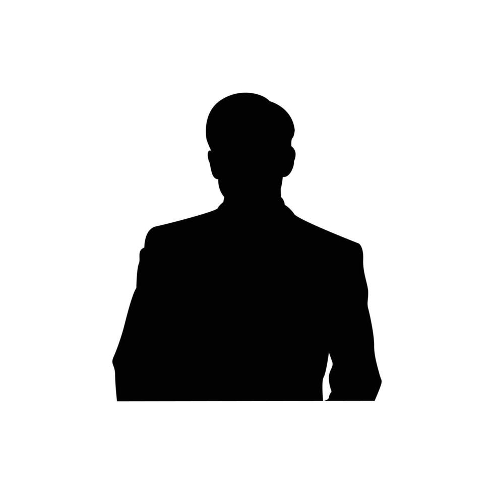 black colour business man icon vector