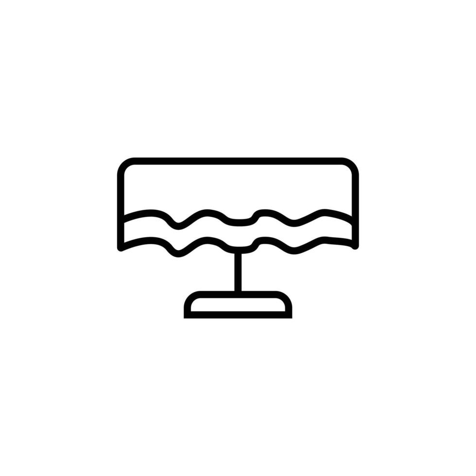 Furniture and home interior elements - thin line web icon set. vector
