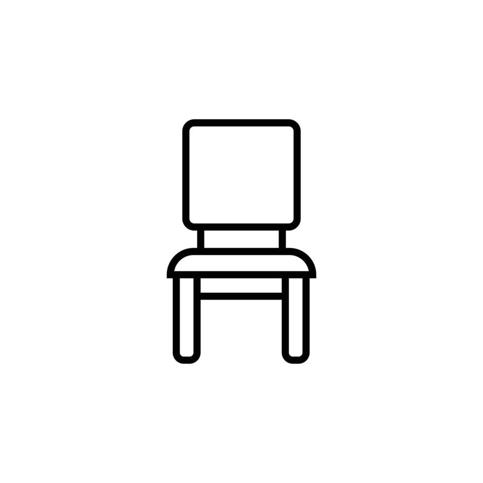 Furniture and home interior elements - thin line web icon set. vector