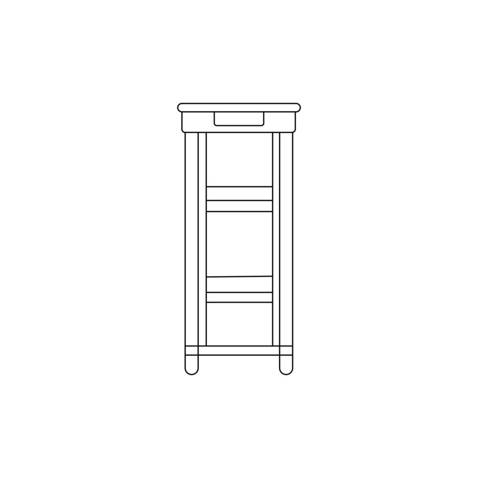 Table line art on a white background vector