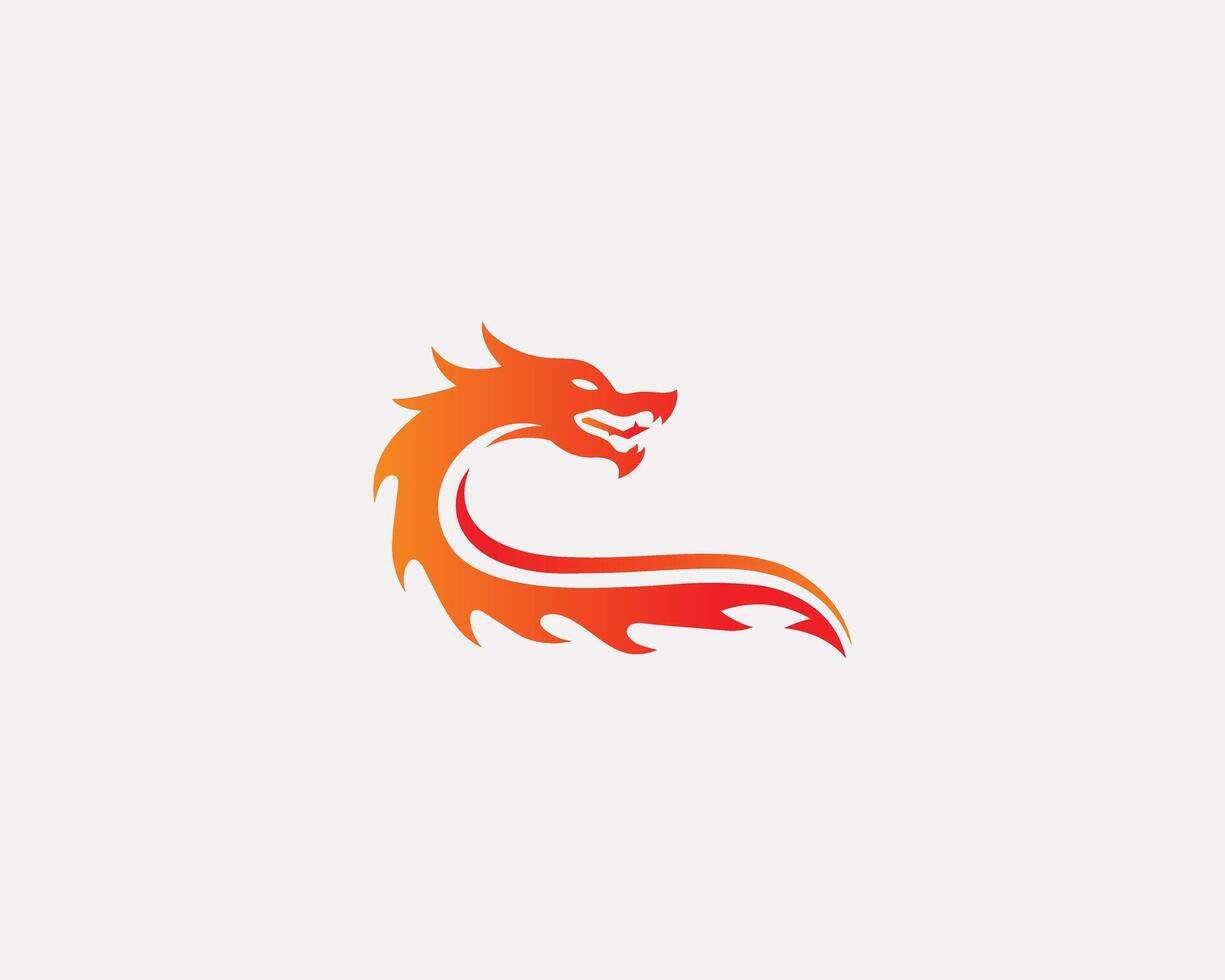 Modern dragon dragon logo icon illustration. vector