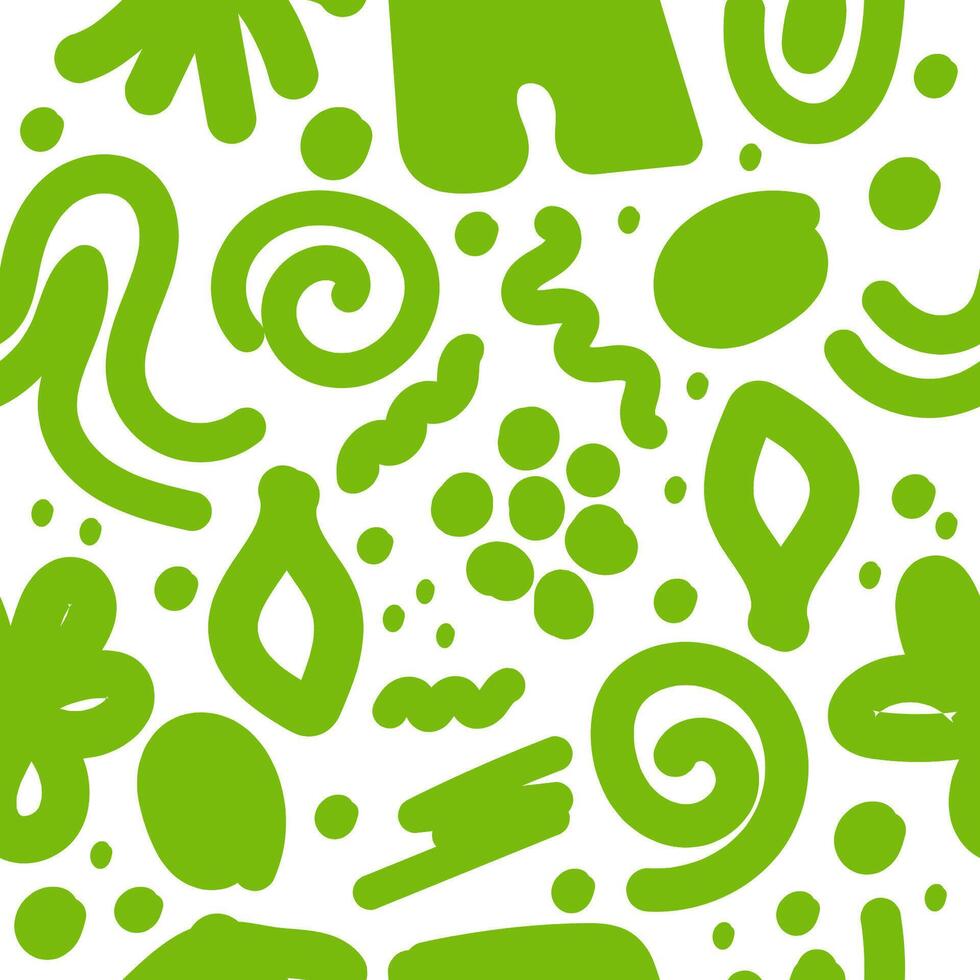 seamless colorful pattern with green shapes and spots. texture art vector