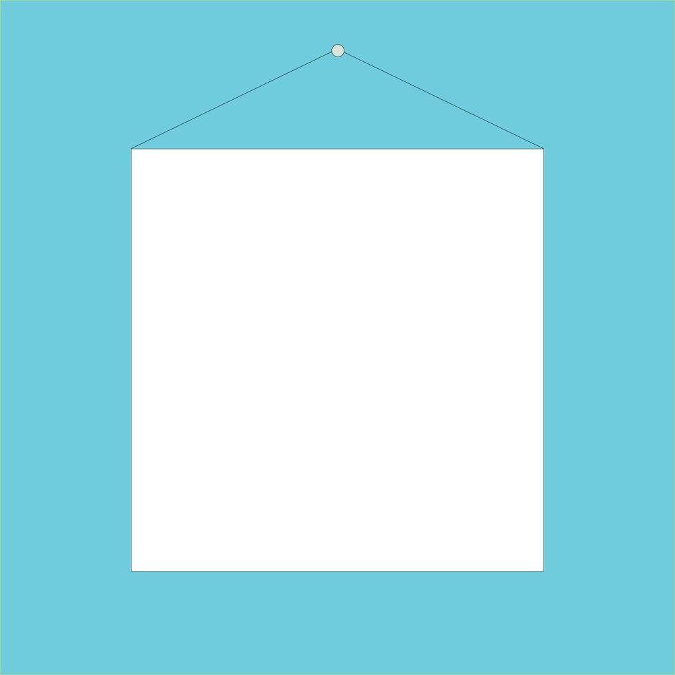 White board with Cyan background design illustration, Simple design vector