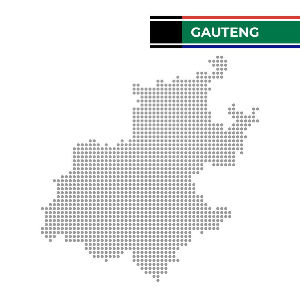 Dotted map of Gauteng is a province of South Africa vector