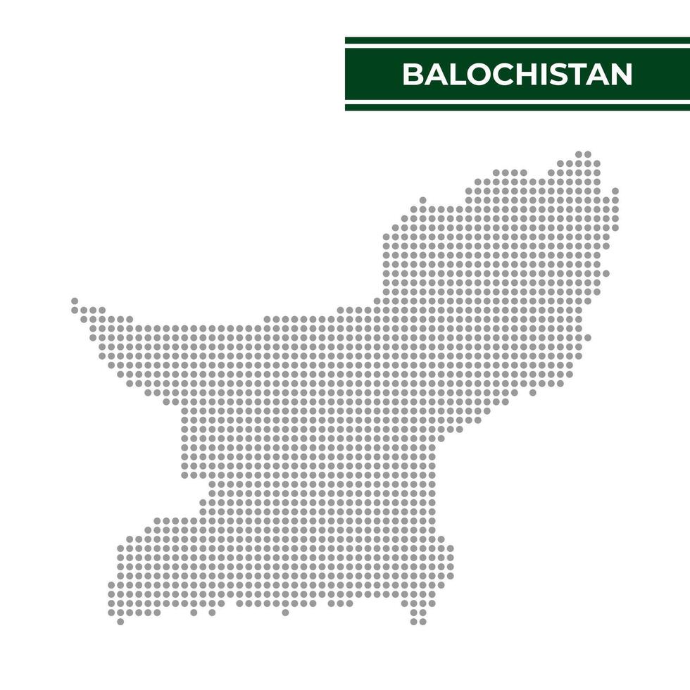 Dotted map of Balochistan is a province of Pakistan vector