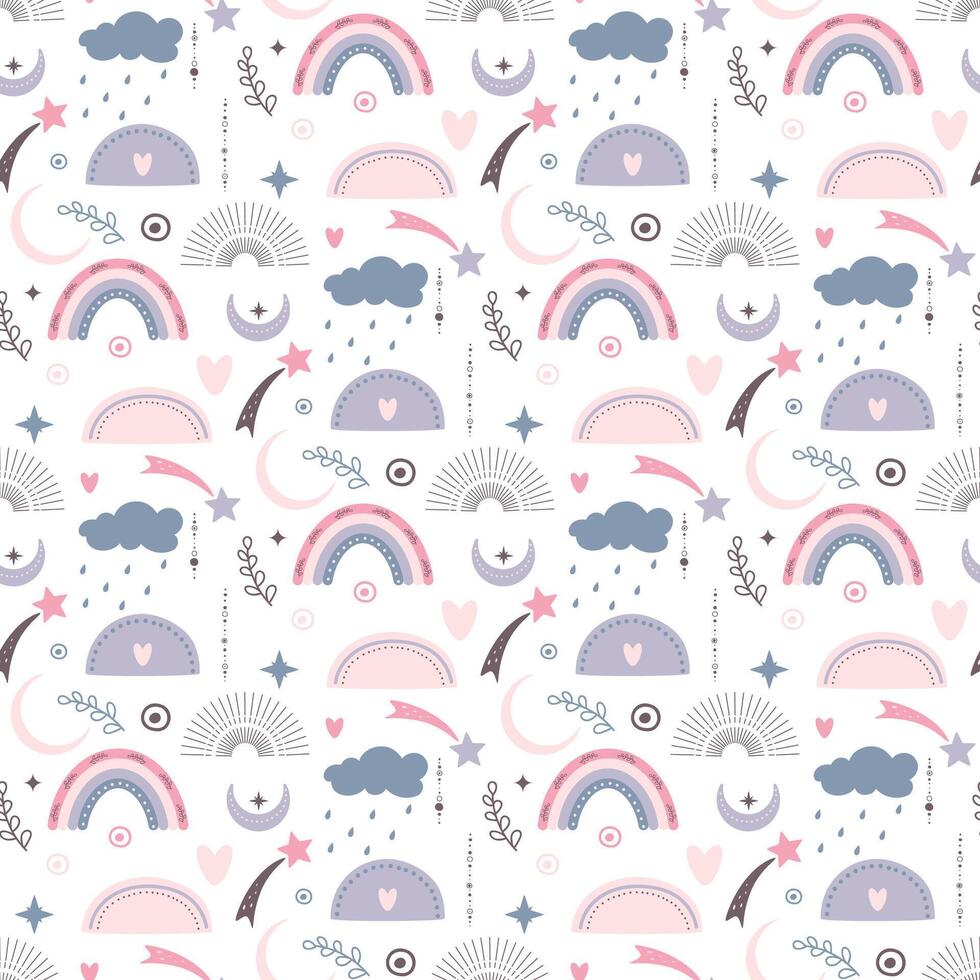boho seamless background vector