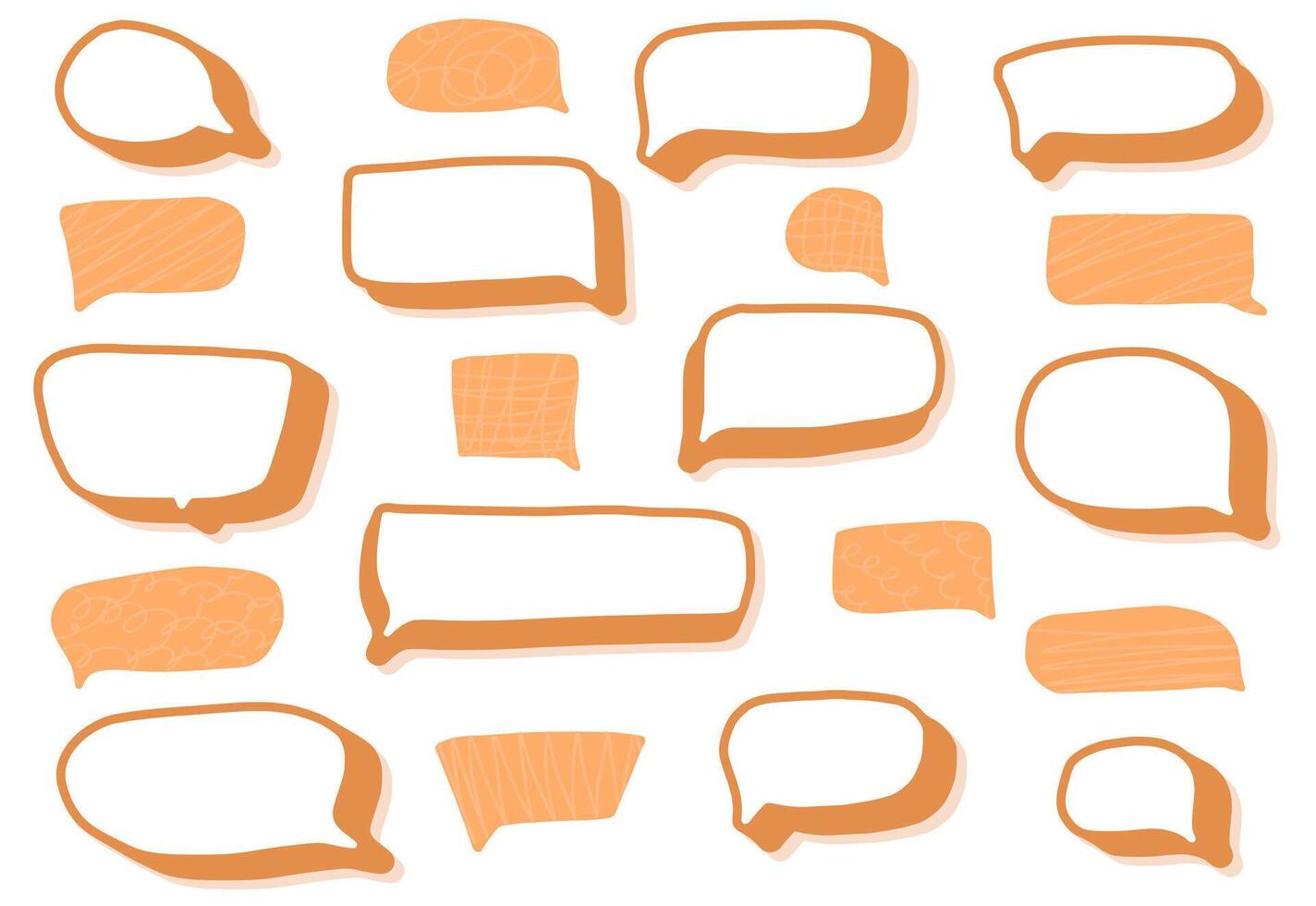 Set of speech bubbles for text. elements. vector