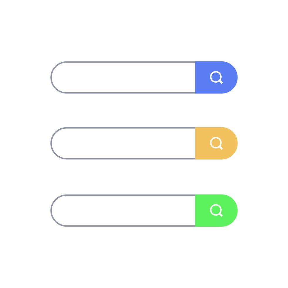 Flat illustration colorfull search box vector