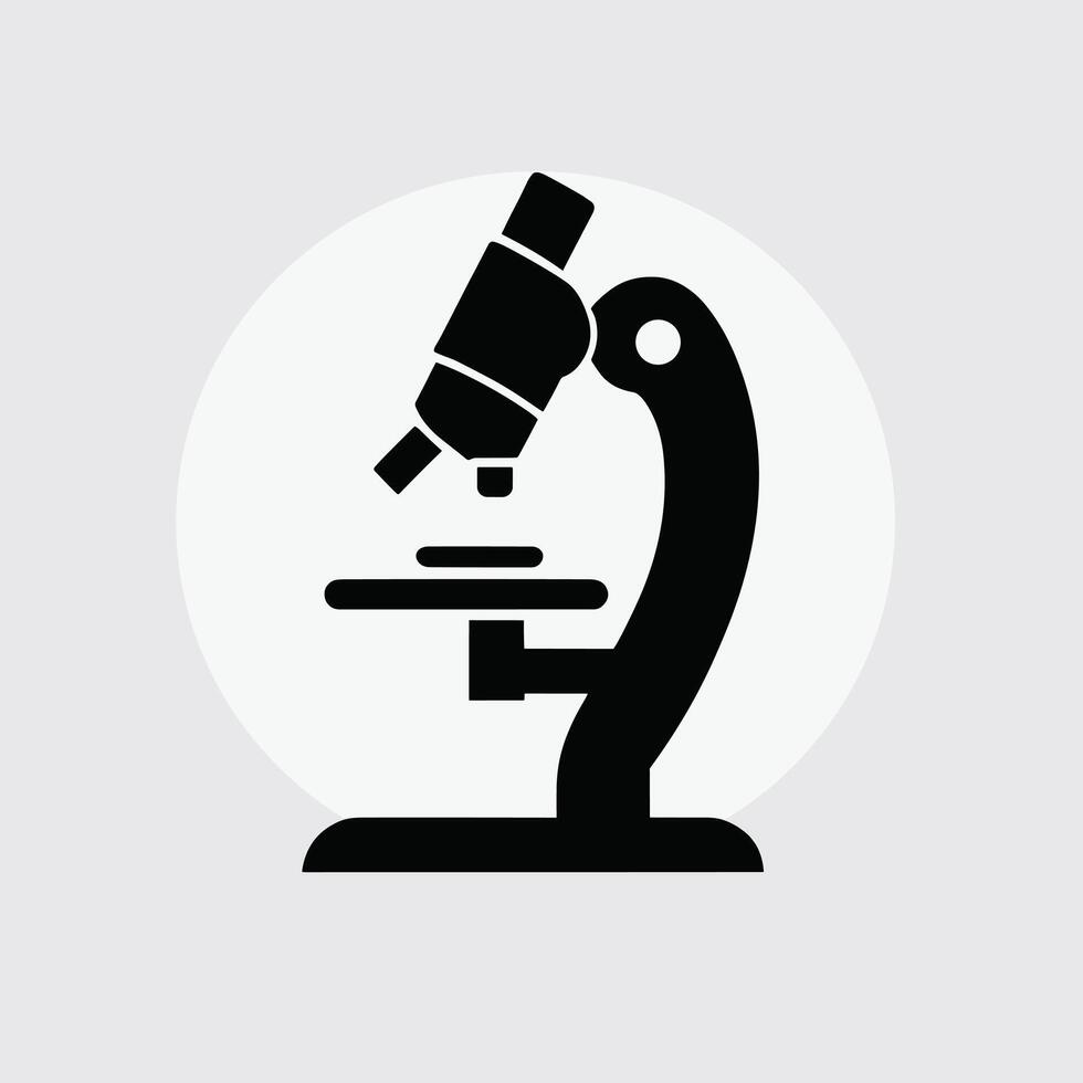 Microscope 2d illustration clip art icon concept vector