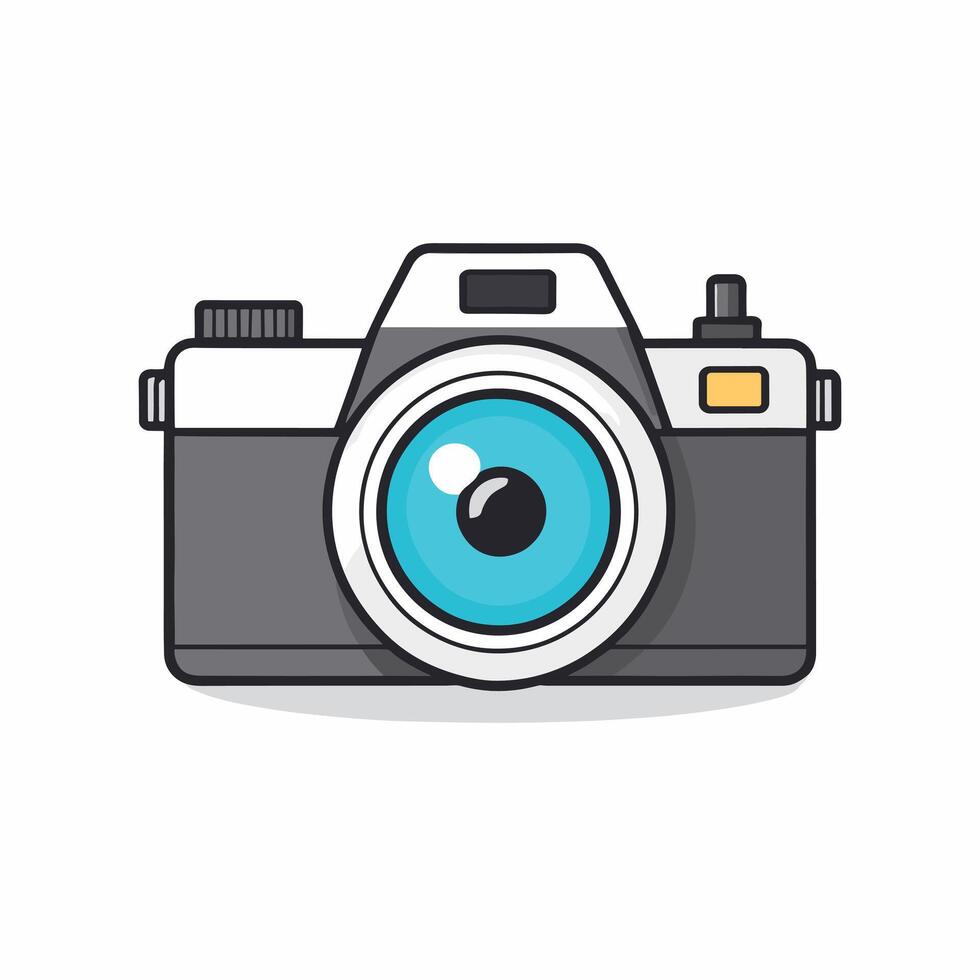 Vintage camera illustration flat 2d design vector