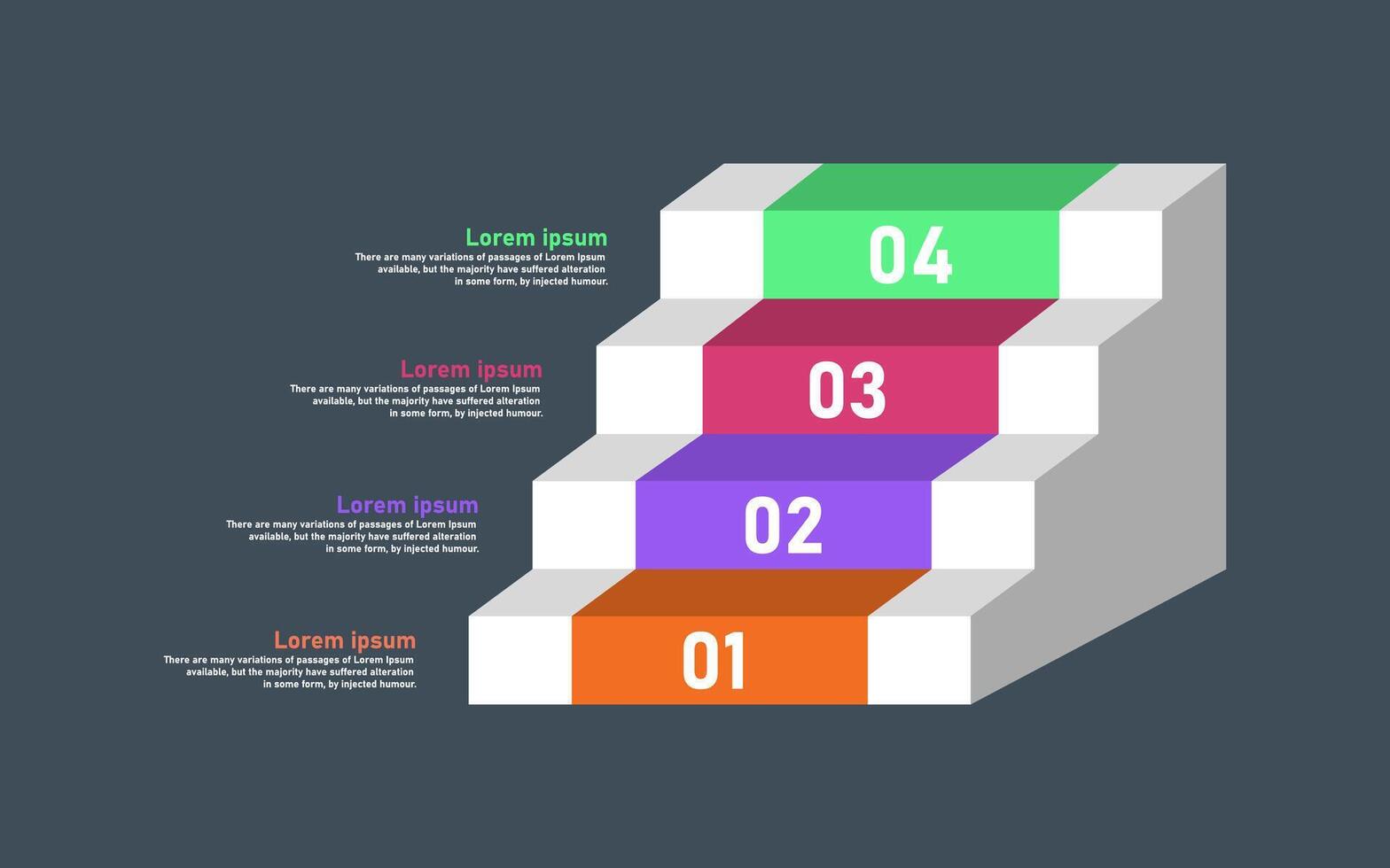 Infographic Design Template. Process Infographic concept with 4 step. For your business presentation, banner, flow diagram, and process diagram. vector