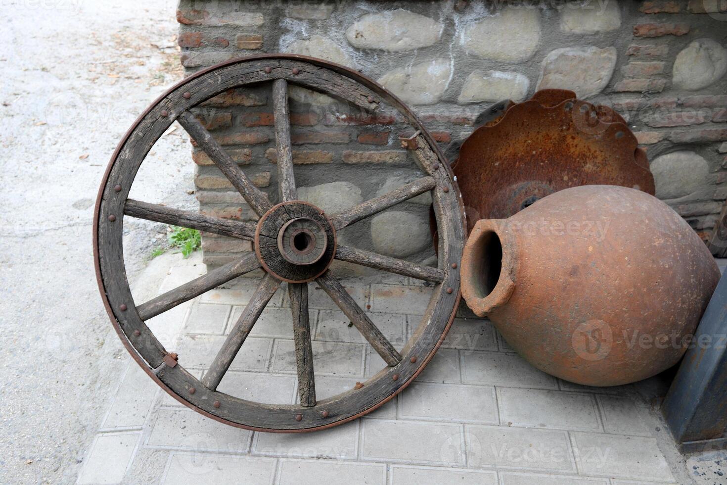 Trolley wheel for transporting heavy loads. photo