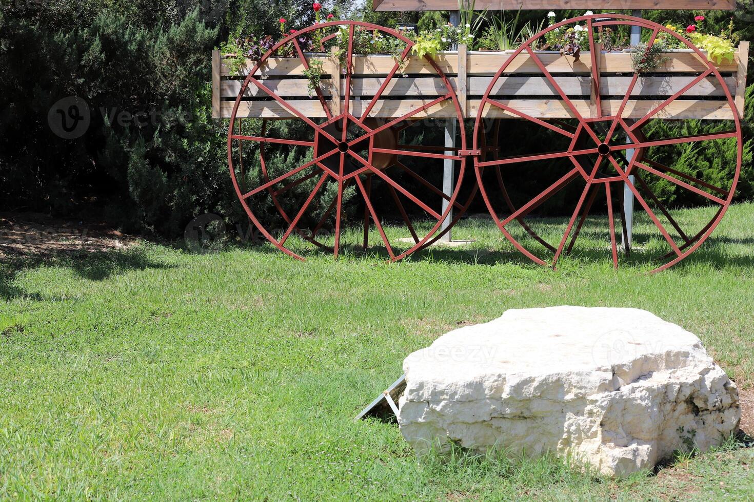 Trolley wheel for transporting heavy loads. photo
