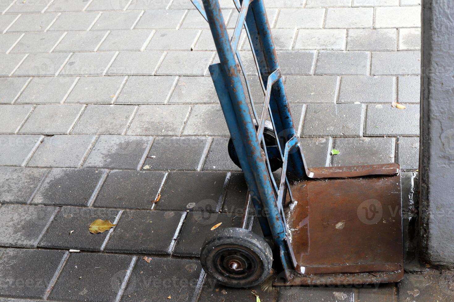 Trolley wheel for transporting heavy loads. photo