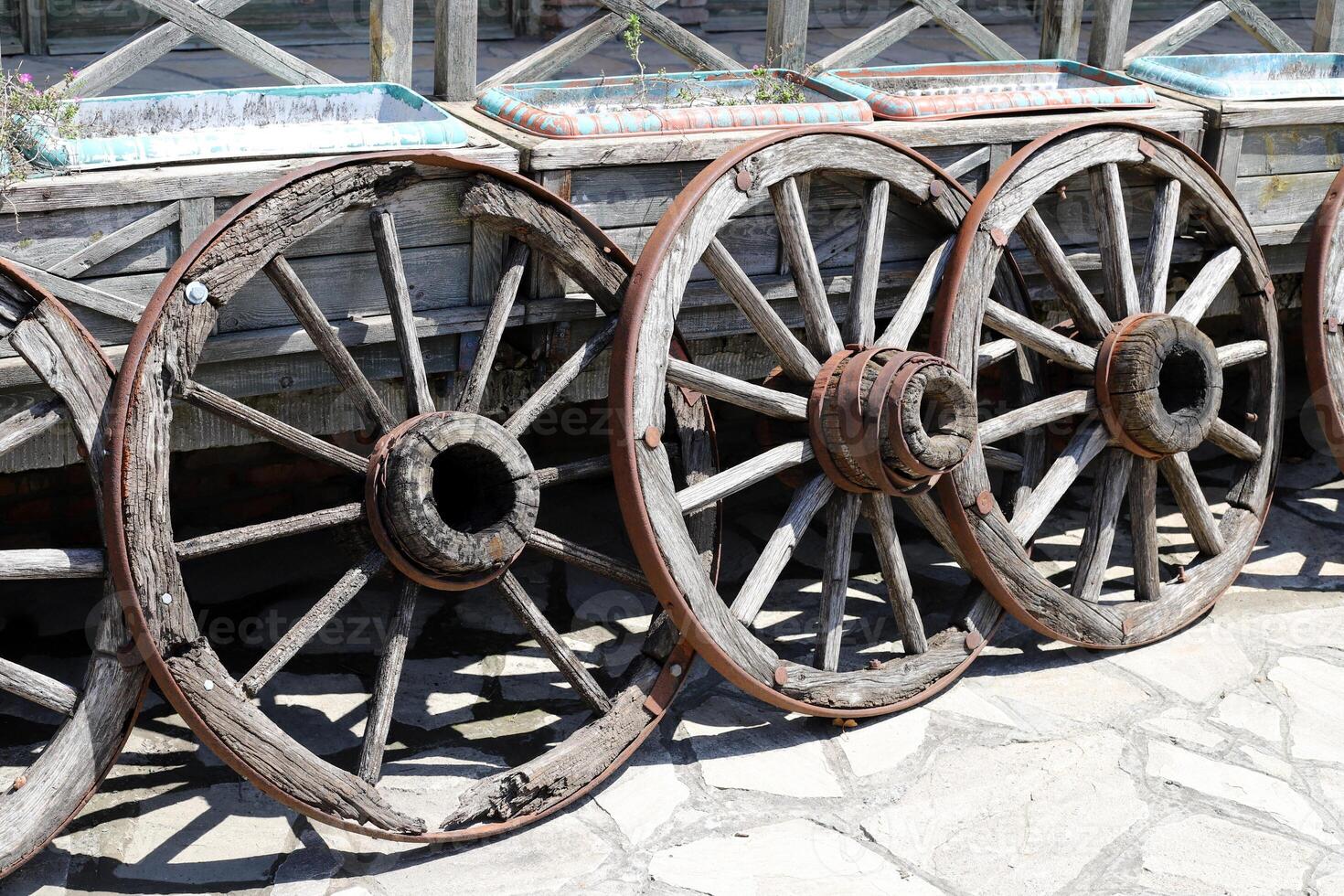 Trolley wheel for transporting heavy loads. photo