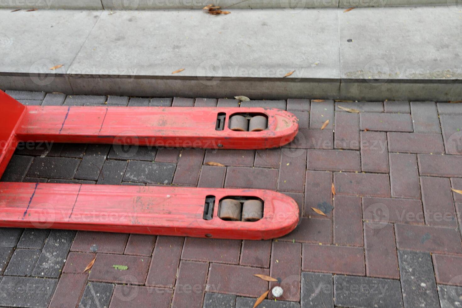 Trolley wheel for transporting heavy loads. photo