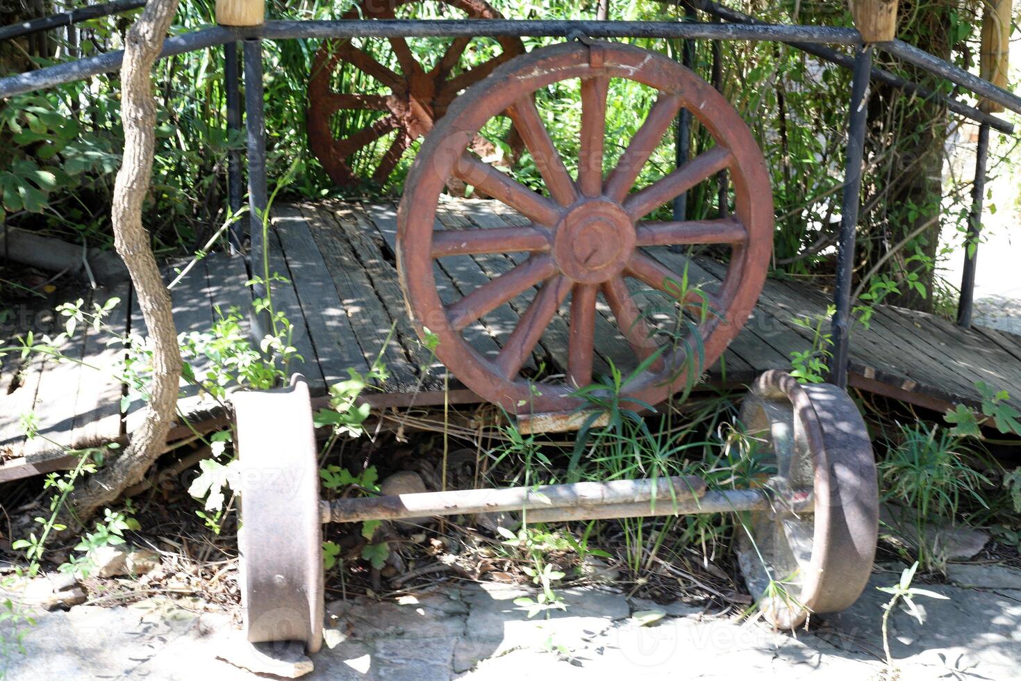Trolley wheel for transporting heavy loads. photo