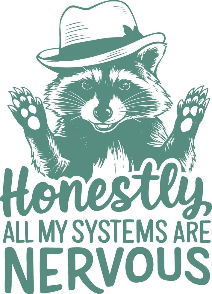 Cute Raccoon t-shirt design.every raccoon t-shirt vector