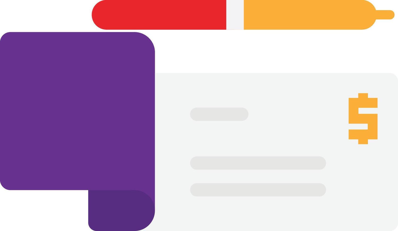 Bank Check Finance vector